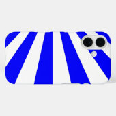 Koele blauwe witte strepen Case-Mate iPhone case (Achterkant (horizontaal))