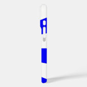 Koele blauwe witte strepen Case-Mate iPhone case (Achterkant / Links)