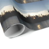 Koele Blauwe Zonsondergang Cadeaupapier (Rol Hoek)