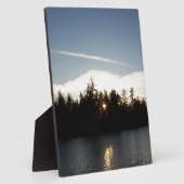 Koele Blauwe Zonsondergang Fotoplaat (Zijkant)