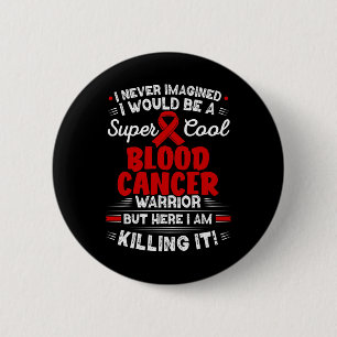Koele bloedkanker krijger Bloedkanker bewustzijn Ronde Button 5,7 Cm