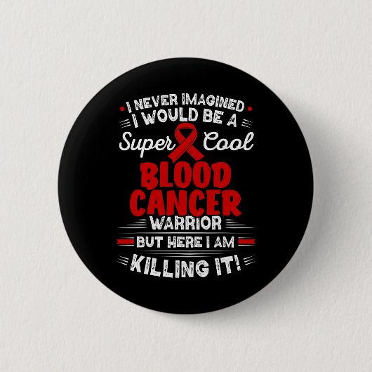 Koele bloedkanker krijger Bloedkanker bewustzijn Ronde Button 5,7 Cm (Voorkant)