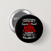 Koele bloedkanker krijger Bloedkanker bewustzijn Ronde Button 5,7 Cm (Voorkant /achterkant)
