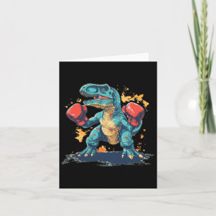 Koele bokshandschoenen met dinosaurus kaart