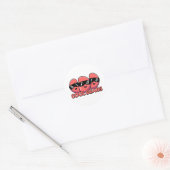 Koele bonen! Schattigee nierbonenwoordspeling Ronde Sticker (Envelop)