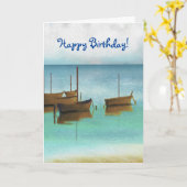 KOELE BOTEN VERJAARDAG KAART (Gele Bloem)