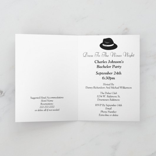 Koele Bowler Straw Fedora Hoed #2 Bachelor Party (Binnen)