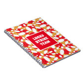 Koele bowlingballen en pins Strikes League Team Notitieboek (Rechterzijde)