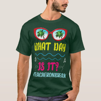 Koele bril Zomer Welke dag is het leraar op adem T-shirt