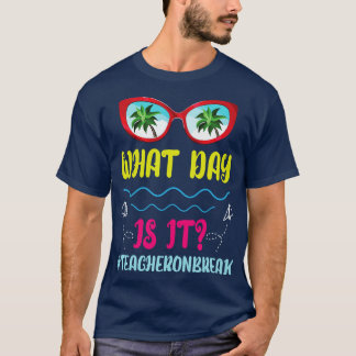 Koele bril Zomer Welke dag is het leraar op adem T-shirt