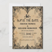 koele bruiloft  horror Gothic de datum opslaan Kaart (Voorkant)