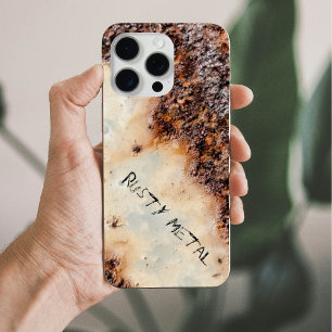 Koele bruine roestige metalen textuur Aangepaste n Case-Mate iPhone 14 Pro Max Hoesje