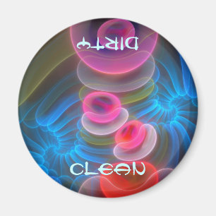 Koele bubbels Clean Vuile vaatwasmachine magneet