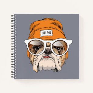 Koele Buldog Hipster Notitieboek