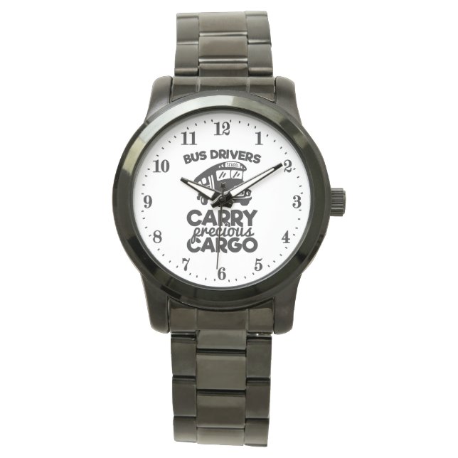 Koele buschauffeur van kostbare lading horloge (Voorkant)