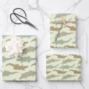 Koele Camo Alligators - naadloos patroon. Inpakpapier Vel