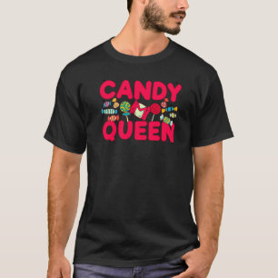 Koele Candy Queen voor vrouwen Meisjes Lolly Candy T-shirt