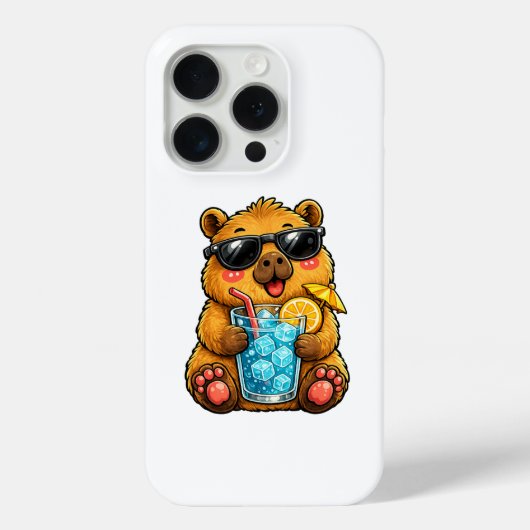 Koele Capybara Drank Case-Mate iPhone Case (Achterkant)
