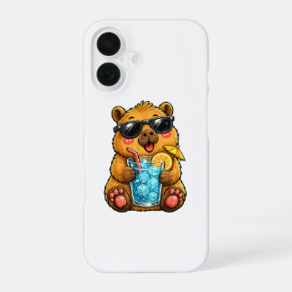 Koele Capybara Drank iPhone 16 Hoesje