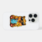 Koele Capybara Drank iPhone Hoesje (Achterkant horizontaal)