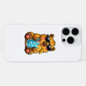 Koele Capybara Drank iPhone Hoesje (Achterkant horizontaal)