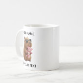 Koele Capybara Teddybeer Gepersonaliseerde Mok (Voorkant links)
