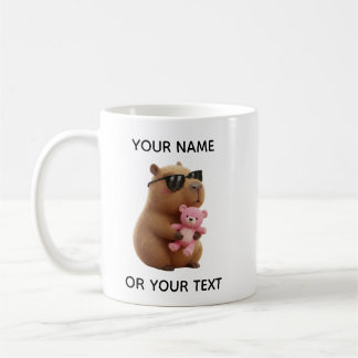 Koele Capybara Teddybeer Gepersonaliseerde Mok
