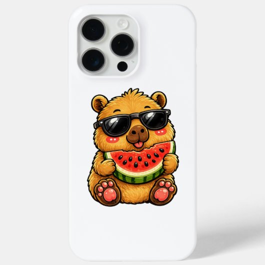 Koele Capybara Watermeloen Zomer Case-Mate iPhone Case (Achterkant)