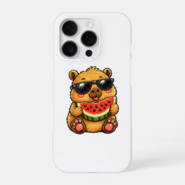 Koele Capybara Watermeloen Zomer iPhone 16 Pro Hoesje