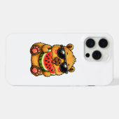 Koele Capybara Watermeloen Zomer iPhone Hoesje (Achterkant horizontaal)