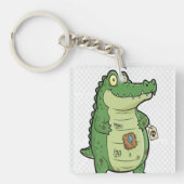 koele Cartoon krokodil Sleutelhanger (Voorkant)