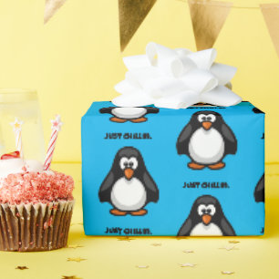 Koele Cartoon Pinguïn - Gewoon Chillin 'Arctic Vib Cadeaupapier