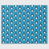 Koele Cartoon Pinguïn - Gewoon Chillin 'Arctic Vib Cadeaupapier (Vlak)