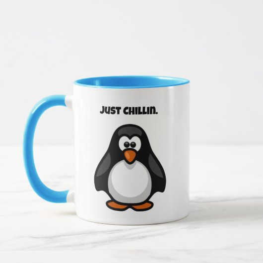 Koele Cartoon Pinguïn - Gewoon Chillin 'Arctic Vib Mok (Links)