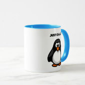 Koele Cartoon Pinguïn - Gewoon Chillin 'Arctic Vib Mok (Voorkant rechts)