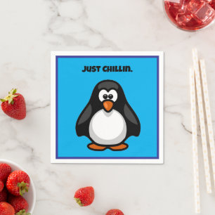 Koele Cartoon Pinguïn - Gewoon Chillin 'Arctic Vib Servet