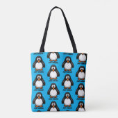 Koele Cartoon Pinguïn - Gewoon Chillin 'Arctic Vib Tote Bag (Achterkant)