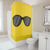 Koele Cartoon zonnebril Douchegordijn (In situ)