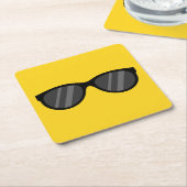 Koele Cartoon zonnebril Kartonnen Onderzetters (Schuin)