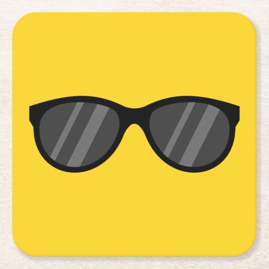 Koele Cartoon zonnebril Kartonnen Onderzetters (Voorkant)