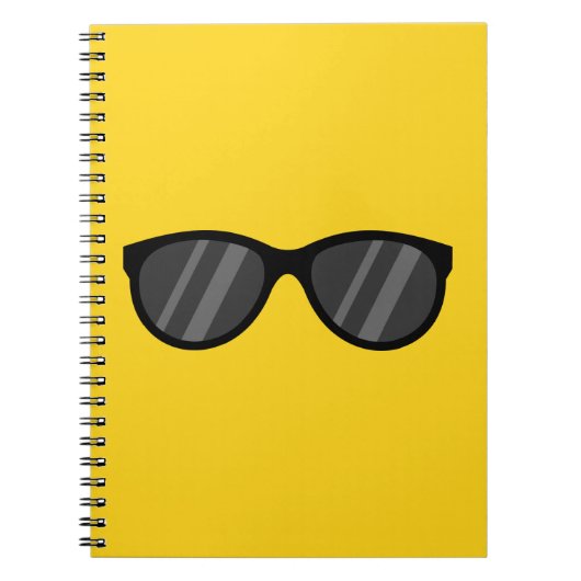 Koele Cartoon zonnebril Notitieboek (Voorkant)