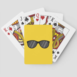 Koele Cartoon zonnebril Pokerkaarten