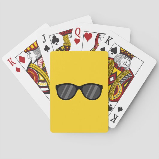 Koele Cartoon zonnebril Pokerkaarten (Achterkant)