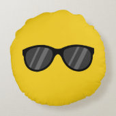 Koele Cartoon zonnebril Rond Kussen (Achterkant)