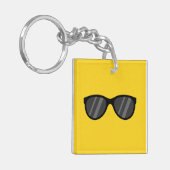 Koele Cartoon zonnebril Sleutelhanger (Voorkant Links)