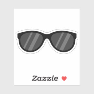 Koele Cartoon zonnebril Sticker