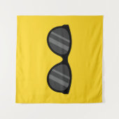 Koele Cartoon zonnebril Wandkleed (Voorkant (horizontaal))