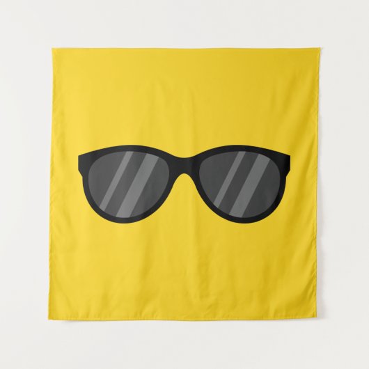 Koele Cartoon zonnebril Wandkleed (Voorkant)