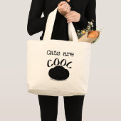 Koele Cat-Paw print Grote Tote Bag (Voorkant (product))