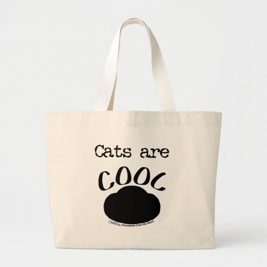 Koele Cat-Paw print Grote Tote Bag (Voorkant)